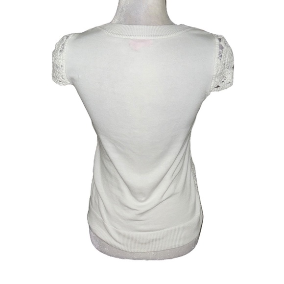 LN Lilly Pulitzer Jamie Cameo White Battenberg Eyelet Scalloped Lace Top - XS - Picture 8 of 14
